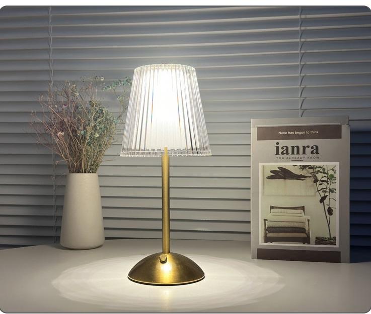 Crystal Lamp Shade Table Lamp for Bedroom or Living Room Used