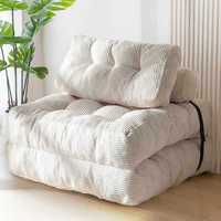 Sofá Cama Plegable Convertible, Sillón con Colchón y Almohada, Respaldo Cómodo, Reclinable, de Tela y Esponja para Apartamento