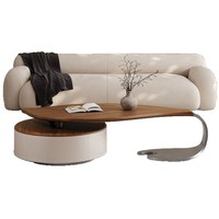 Table basse créative en forme de feuille, en bois massif, écologique, durable, de style minimaliste moderne et luxueux pour le salon
