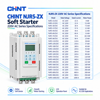 Démarreur progressif CHINT NJR5-ZX 220V 380V 460V 4-560kW pour moteur AC avec bypass intégré, écran LCD et contrôle industriel RS485