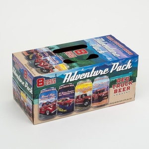 Caja de Transporte de Papel Personalizada para 8 Latas de Bebidas Alcohólicas de 355 ml, Estándar/Elegante, con Pegamento en Ambos Lados - Product Image 1