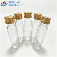 Capsules en aluminium doré de 18 mm pour flacon en verre transparent de 10 ml pour sirop ou flacon en verre transparent
