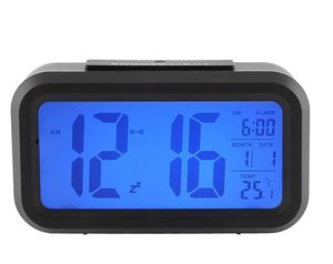 Horloge de bureau électronique numérique à LED avec alarme, calendrier, rétroéclairage, matériau plastique, design Art Déco, personnalisable OEM - Product Image 5