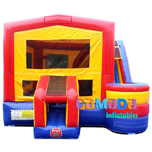 Château gonflable multicolore violet avec toboggan Combo Big Bounce House Unisexe PVC & Vinyl avec Souffleur 17x17 - Product Image 4