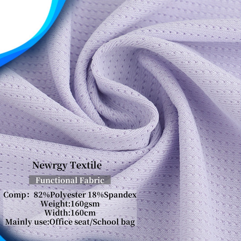 High Quality 82% Polyester 18% Spandex Breathable Mesh Fabric Sportswear Activewear Eco-friendly Girls Boys Garment T-Shirt Weft