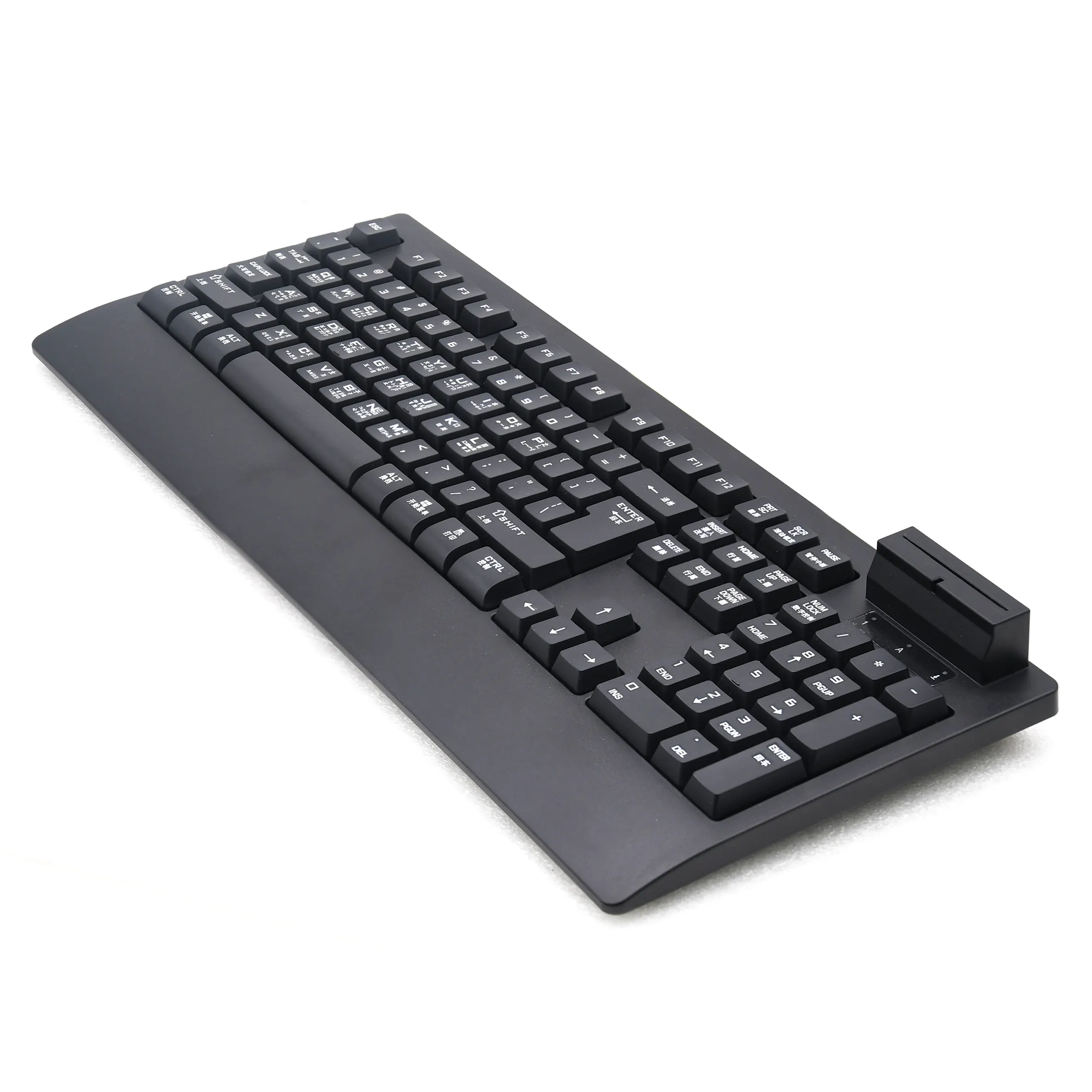 Werks halter Keycap Membrane Wired Keyboard K300R Smart Reader Computer tastatur Schwarz Kunden spezifische Box USB USB-Kabel ABS