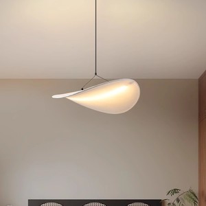 Nordic Wabi Sabi Style Chandelier Oval LED Pendant <b>Light</b> For Living Room Bedroom Home Decor Single Head E27 Switch Control - Product Image 2