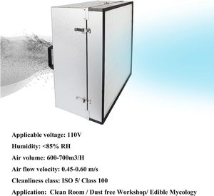 Hiệu quả cao ffu H14 Bộ lọc HEPA 110V cắm sạch lớp 100 mycology phòng thí nghiệm laminar Flow Hood Fan đơn vị vừa lọc - Product Image 4