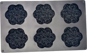 6 Cavity Flower Shape Cake Maker LFGB Platinum Non Stick BPA Free Silicone Mousse Cake Molds - Product Image 2