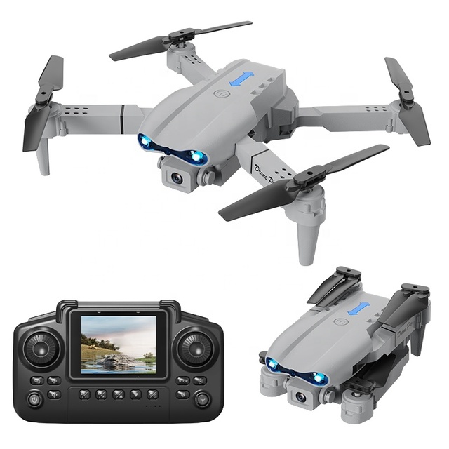 KK RC E99 Pro Max Drone With Single 4K HD Foldable Quadcopter LED Hover Remote Control Screen Toy Drone for Beginners
