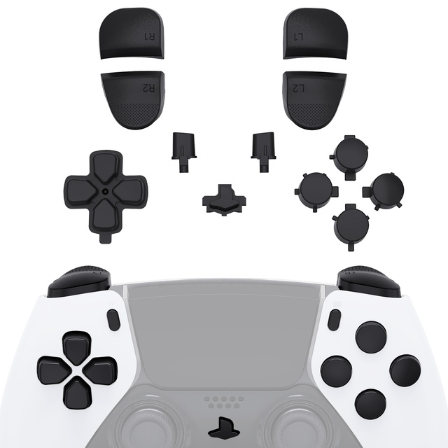 EXtremeRate Custom Replacement Parts Full Set Buttons Joystick Button Kits for Dualsense PS5 Edge Controller