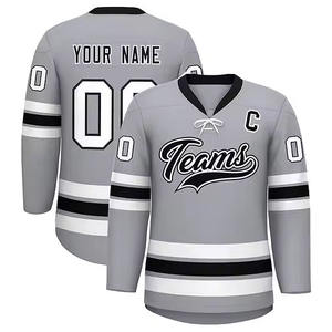 2025 maillot de Hockey sur glace personnalisé pour hommes vêtements de sport à séchage rapide durables avec nom d'équipe impression par Sublimation personnalisée cousue en gros - Product Image 6