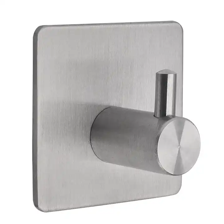 4pcs Heavy-Duty Stainless Steel Robe & Towel Hooks - Wall-Mounted Bath Hangers Suitable For Bathroom, Kitchen, Bedroom - Black & * With Polished (4 Hooks