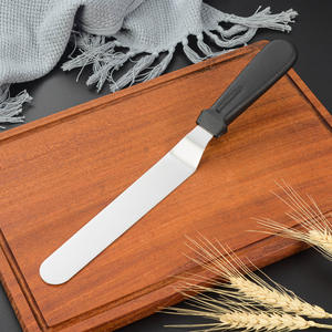 Alat Masak dan Panggang dari Baja Anti Karat Food Grade, <span class=keywords><strong>Spatula</strong></span> Pengikis Krim dengan Tepi Halus untuk Menghaluskan dan Menghias Kue - Product Image 1