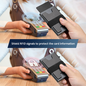 محفظة نحيفة من الألومنيوم ، خلفية متينة قابلة للتوسيع ، حجب RFID المعدني البسيط المنبثقة - Product Image 3