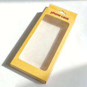 Boîte pliante en papier pour produits électroniques avec impression personnalisée de marque privée, boîte suspendue avec fenêtre en PVC transparent pour étui de téléphone - Product Image 3