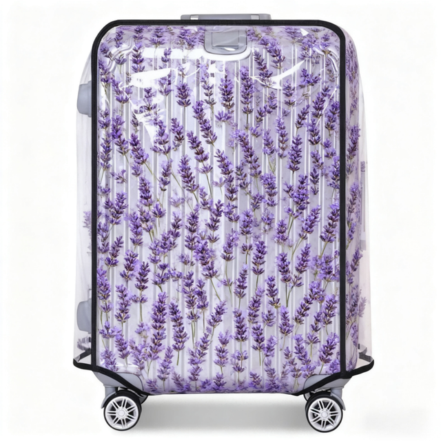 Custom Anti-Scratch High Quality PVC Waterproof Transparent Soft Handle Custom Logo Travel Suitcase Luggage Protector Cover