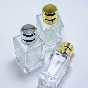 Luxury 100ml Perfume <b>Bottles</b> Bulk <b>Empty</b> 30ml 50ml <b>Glass</b> Spray <b>Bottle</b> with Unique Caps Screen Printed Custom Color - Product Image 2