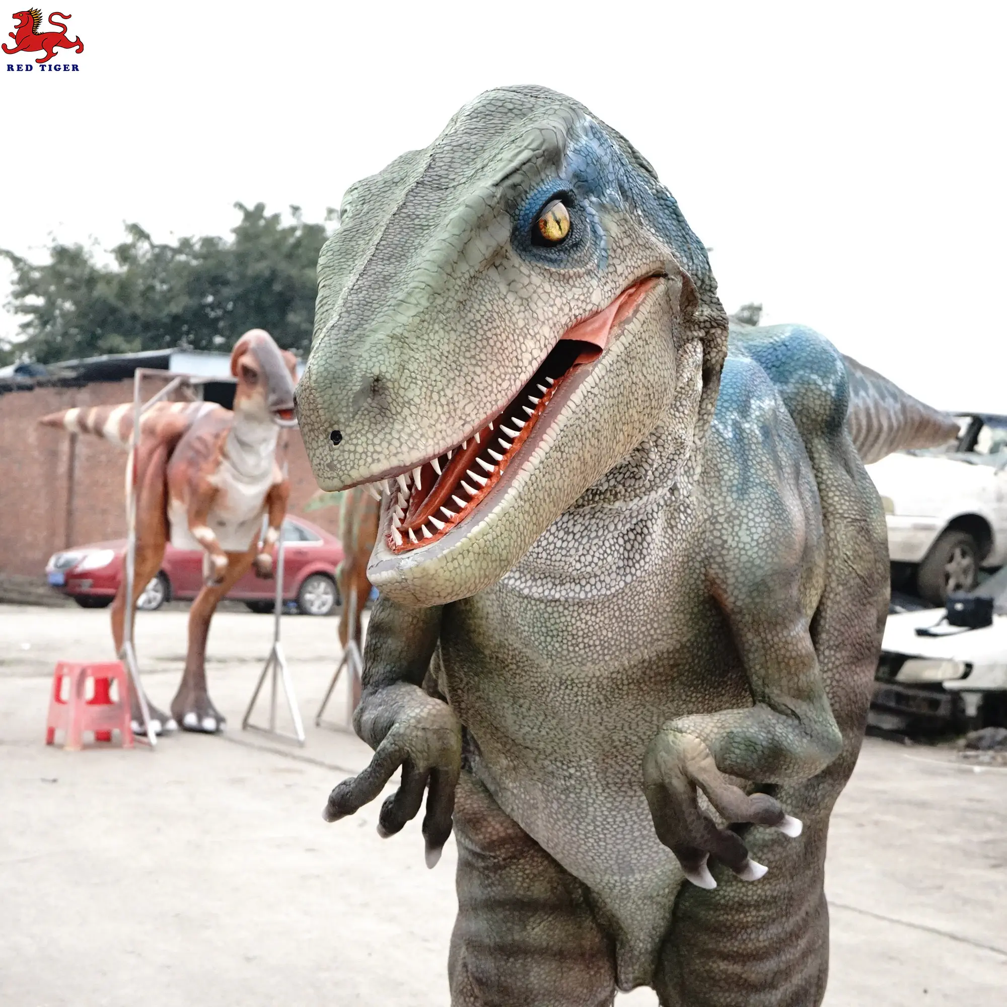 2022 Hot Sale Lebensgröße 3d Velociraptor Dinosaurier Kostüm für Show