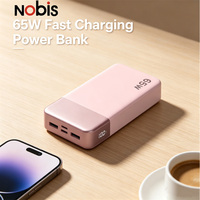 Nobis 65W 65 W 20000mAh Batterie externe compacte haute capacité USB C Chargeur portable rapide pour ordinateur portable et téléphone
