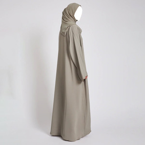 Custom Premium Korean <span class=keywords><strong>Nida</strong></span> 2 pezzi Abaya Set elegante e fluida musulmana vestito da donna abbigliamento islamico all'ingrosso Open Luxury Abaya - Product Image 2