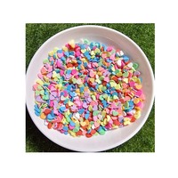 Pépites de chocolat en pâte polymère de 5 mm en forme de cœur, pièces DIY pour la décoration de gâteaux, fournitures pour slime