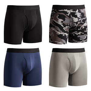 <span class=keywords><strong>Boxer</strong></span> da <span class=keywords><strong>Uomo</strong></span> di Alta Qualità in 95% Cotone, Taglia Grande, Vita Media, Traspiranti, in Maglia, con Logo Personalizzato in Vita - Product Image 4