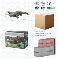 AiJH Jouet de Piscine Bateau Gator Télécommandé Étanche à l'Eau Natation Alligator Électrique Étanche Jouets Animaux RC