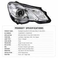 Phare halogène xénon OE de haute qualité LH RH, 2128200939 2128201039 pour Mercedes Benz Classe E W212 2009-2015