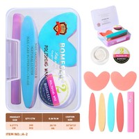 Ensemble de cire à polir les ongles japonaise, Kit de manucure, soin des ongles à domicile pour débutants, Kit de polissage naturel des ongles, outils de soin des ongles