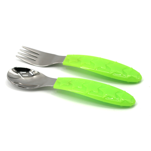 <span class=keywords><strong>Numnum</strong></span> Bébé Cuillères Ensemble 2pc Boîte En Plastique Emballage En Acier Inoxydable Bébé <span class=keywords><strong>Cuillère</strong></span> et Fourchette Ensemble - Product Image 3