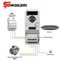 Variador de Frecuencia (VFD) Control Techniques, 380V Trifásico, 0.75KW 1.5KW 2.2KW 4KW 5HP 4HP, IP20, Control Vectorial, Modelo PM Motor