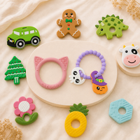 Anneau de dentition bébé en silicone Sloth Branch, jouet de dentition pour nourrisson, animal Kawaii, sans BPA, qualité alimentaire, 0-12 mois, personnalisable