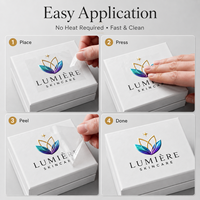 Autocollants de transfert UV DTF de luxe personnalisés, étiquettes de logo 3D imperméables, décalcomanies UV transparentes comme du cristal pour l'emballage de bouteilles, boîtes, OEM, ODM