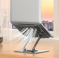 Support pour ordinateur portable ergonomique en aluminium 360° °   Support de tablette d'ordinateur rotatif, pliable et réglable, cadeau de bureau pour étudiants