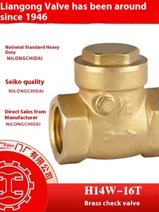 Thượng Hải lianggong DN15 ngang Brass Threaded kiểm tra van H14W-16T cho nước phương tiện truyền thông - Product Image 2