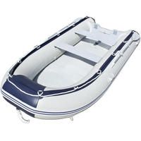 Usine directement fournir blanc & bleu PVC bateaux à rames gonflable bateau de pêche avec certificat CE