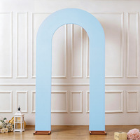Rideaux de fond de scène pour mariage, kit d'arche en U, housse extensible en polyester/spandex haute élasticité, décoration moderne et minimaliste