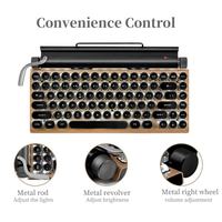 Retro Punk Keyboard Typewriter BT Mechanical Wireless Keyboard Punk Keycaps for Mobile Phone Tablet EXW Retro Punk Keyboard