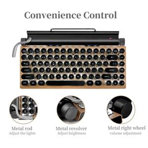 Retro Punk Bàn Phím Máy Đánh Chữ BT Cơ Khí Bàn Phím Không Dây Punk Keycaps Cho Điện Thoại Di Động Máy Tính Bảng EXW Retro Punk Bàn Phím - Product Image 4