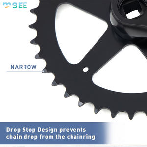SeeMore Selección personalizable 36T-44T <span class=keywords><strong>Bielas</strong></span> cónicas cuadradas 165mm-170mm <span class=keywords><strong>Bielas</strong></span> de bicicleta para <span class=keywords><strong>MTB</strong></span> y bicicletas de carretera Uso de rueda de cadena - Product Image 5