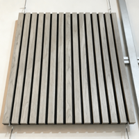 Panneaux muraux insonorisants en fibres de bois, grille absorbante acoustique, panneaux acoustiques pour mur d'arrière-plan de salle de conférence