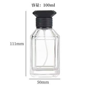 Thiết kế mới 100ml nước hoa hiện đại Chai Thủy Tinh 50ml 30ml chai nước hoa tùy chỉnh chai nước hoa thủy tinh sang trọng với nắp màu đen - Product Image 6