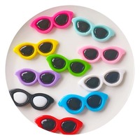 Cabochons en résine Kawaii de 42 mm, forme lunettes de soleil, à dos plat, breloques pour slime, accessoires pour loisirs créatifs DIY