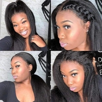 Perruques Lace Front Kinky Straight Abordables en Cheveux Humains HD 360 Full Lace Sans Colle Transparentes Cheveux Brésiliens pour Femmes Noires