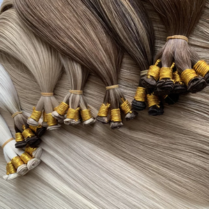 ผมดิบแบบรัสเซียทำด้วยมือผม100% บริสุทธิ์100ก. 22นิ้วผมทออัจฉริยะแบบพรีเมี่ยม - Product Image 1