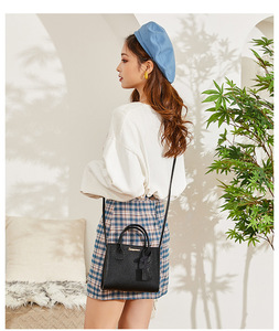 Bolso de Hombro de Moda para Mujer, Diseño de Lichee, de Piel Sintética, con Cierre de Cremallera, Bolso Pequeño Cuadrado, para Otoño, Primavera y Verano - Product Image 4