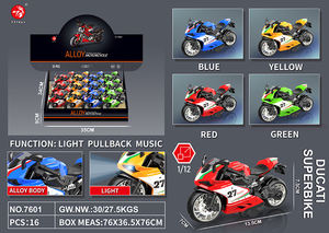 Motocicleta Ducat de Metal Fundido a Presión, Escala 1:12, Premium, de Colección, con Luces LED, Modelo 7601, 3 Pilas AG3, Caja de Regalo, Opción de Exhibición, Marca 72 - Product Image 2