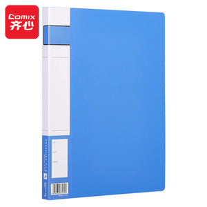 Comix A604 X Porte-documents en plastique A4 bleu avec double pince robuste pour usage bureautique - Product Image 1