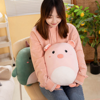 Peluche personnalisée, jouet en peluche mignon, dessin animé, super doux, animal en peluche, cochon, dinosaure, grenouille, lapin, coussin en peluche, décoration, 40 cm